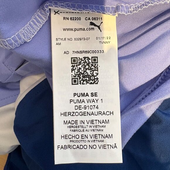 Puma Cloudspun Highway Golf Striped Short SleevePolo Shirt Men's Size Small NWT! - Picture 4 of 6